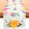 KESTBON Tischläufer mit Blumen und Schmetterlingen, 183 cm lang, für Frühling und Sommer, saisonaler Jahrestag, Urlaub, Küche, Esstisch, Dekoration für drinnen und draußen, Party-Dekoration, 33 x 183