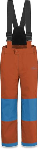 normani Kinder-Skihose mit abnehmbaren Hosenträgern Thermohose Winterhose Schneehose für Junge und Mädchen gefüttert - Wasserdicht: Wassersäule 11000 mm Winddicht Farbe Orange Größe XL/158-164