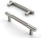 Amerdeco 10 Pack Brushed Satin Nickel Knurled Cabinet Pulls 96mm Inch Hole Center Cabinet Hardware Kitchen Cabinet Handles for Bathroom Drawer Pulls Dresser Pulls