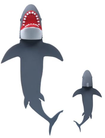 3D Lesezeichen, 3D Hai-Büchermarken Cartoon Tiere, Niedliches Tier Lesezeichen Nylon Und PVC, Dekorativ Und Praktisch, Für Studenten, Kreatives Geschenk, Ideal Für Jungen Mädchen