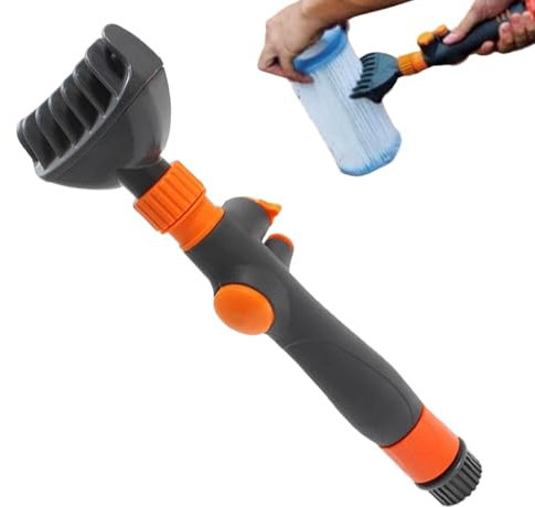 Pool Filter Cleaning Brush - Pool Debris Remover, Pool Cartridge Cleaner Brush | Sustained Convenient Leak- Cleaner Tool, Hot Tub Spa Water Filter Cleaning Hose Attachment Tool for Removes Debris