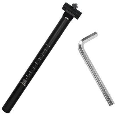 Tulov Tige de selle de vélo 27,2 mm en alliage d'aluminium 450 mm pour BMX, VTT, vélo de route, vélo de descente