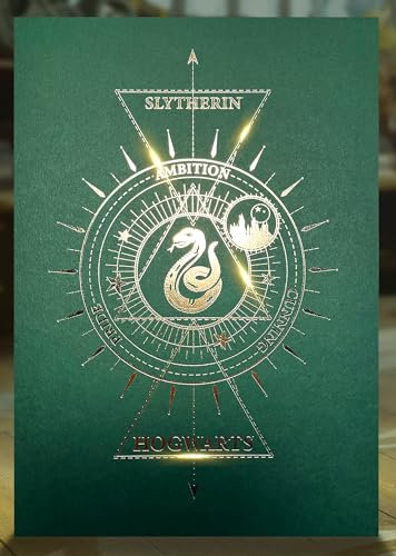 Offizielles Lizenzprodukt Harry Potter™ Slytherin Poster – DIN A4 (20 x 30 cm) Heißgold-Poster – Slytherin – Geschenk Harry Potter™ – Dekoration Geek Harry Potter