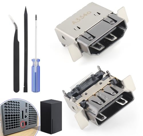 RongZy HDMI Port Socket for XBOX Series X Replacement HDMI Port Interface Connector Socket Interface with Repair Tools
