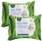 Tea Tree and Peppermint Oil Facial Wipes, Refreshing, Cleanses and Tones, Removes Makeup and Mascara, Suitable for All Skin Types 2 Packs of 25 (50 Wipes)