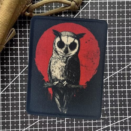 Klett Patches Taktische Eulen Militär Patch Klett Morale Tactical Military Aufnäher Applikation Abzeichen Klettbänder für Rucksäcke Hüte Jacken Jeans Taschen