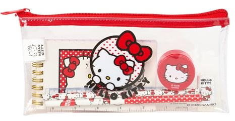 Safta HELLO KITTY Federmäppchen für Kinder, ideal für Kinder im Schulalter, bequem und vielseitig, Qualität und Widerstandsfähigkeit, 22,5 x 10,5 cm