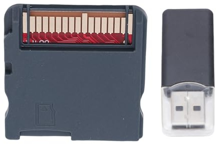 Annadue NDS Videospiele Speicherkarte für R4 Flashcart WOOD System, Professionelle Konsolen Spiel Flashcard Adapter für NDS/MD/GB/GBC/für Famicom/PCE (WOODHK Schwarzes Set)