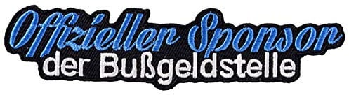 Aufnäher Aufbügler Blitzer Sponsor Bußgeldstelle für Auto Motorrad