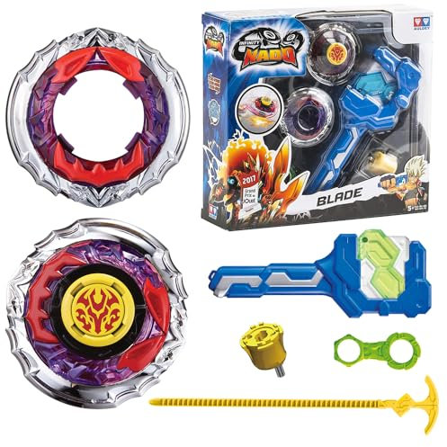 INFINITY NADO Battle Tops toupie avec Launcher, Toupie métalliques pour Enfants Jouets garçons, Spinning Tops à partir de 5 6 7 8 9 10 11 12 Ans Garcon Fille Cadeau, Athletic Series