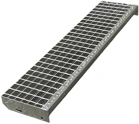 Treppenstufen Metall Stufe/Breite: 160cm Tiefe: 24cm / Maschenweite: 30x30mm / Gitterroststufen Stahl Verzinkt