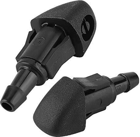 Aramox Windschutz Sprühdüse Waschdüse für Scheibenwischer, Universelle Passform, 1 Stück, Schwarz, 5 cm, ABS, OE: 76810-SWA-E01