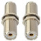 Boobrie UHF Buchse auf UHF Buchse SO-239 UHF auf UHF Koax Adapter SO239 bis SO239 Schottanschluss Verlustarmer Koax-Adapter von Buchse zu Buchse 4,5 cm Packung mit 2 Stück