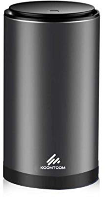 KOOMTOOM Mini porte-gobelet de voiture en alliage poubelle, 300 ml poubelle démontable poubelle avec couvercle anti-fuite pour voiture universelle (Gris)