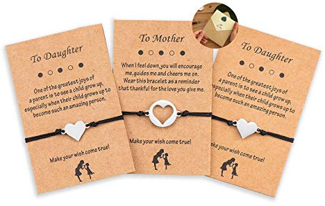 Aunis Mutter Tochter Geschenk, Muttertag Muttertagsgeschenk Mutter Tochter Armband Geburtstag Geschenk zum Mädchen Ostergeschenke Weihnachten