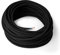 Amarcords - Cavo elettrico tessile colore NERO tondo cotone 3 metri a 2 conduttori 2x075 - Filo rivestito in tessuto colorato vintage per lampade lampadari applique e abat jour.