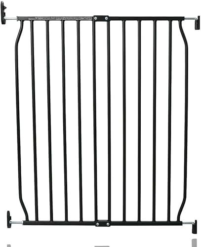 Safetots Eco Schraubbefestigung Babygitter, Schwarz, 70cm - 80cm, Treppengitter für Kleinkinder und Babys, Schraubbefestigung-Sicherheitssperre, Einfache Installation des Sicherheitsgitters