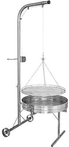 Schneider fahrbare Grillstation aus Edelstahl Grillrost Ø 100 cm Schwenkgrill Schwenker