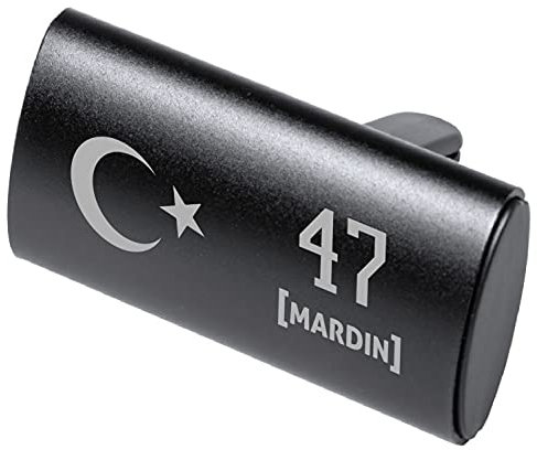 Auto Logo Parfüm Lufterfrischer Türkei Flagge Duft Spender Auto Emblem Duftspender Auto Entlüftungs-Parfüm Klimaanlage, Geruch Entfernen, Araba Kokusu Parfüm 47 Mardin