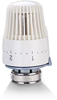 Cabezal de radiador termostático, 2 piezas M30x1.5 termostato inteligente radiador válvula de repuesto cabeza de 5 niveles de control de temperatura para oficina en casa