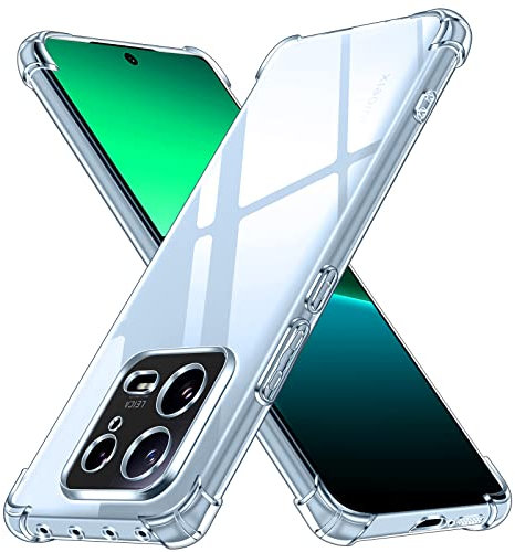 ivoler Coque pour Xiaomi 13, Ultra Transparent Étui de Protection en Silicone Antichoc avec Coins Renforcés, Clair Mince Souple TPU Bumper Housse