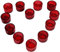 VOHO Roter Kerzenhalter für Tischdekoration, Teelichthalter, Set mit 12 Stück, für kleine Teelichter, Votivkerzenhalter aus Glas, für Valentinstag, Weihnachten (5,1 x 3,6 cm)