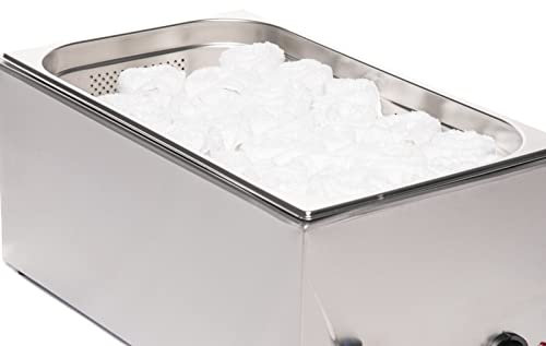 Electric wet heat hot towel warmer with drain tap for Professional Barber Shop (1/1 perforated pan and lid included) @ SAME DAY DISPATCH