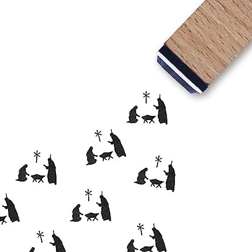 Gummistempel mit Krippe, 1,9 cm kleiner Mini-Stempel für Scrapbooking, Kartenherstellung, Planer