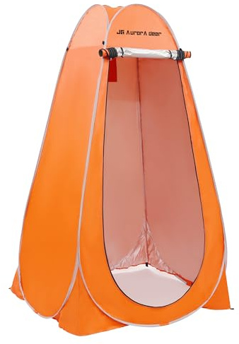 JG AURORA DEER Tente de douche pop-up portable pour camping, vestiaire, abri solaire avec fenêtre pour camping, plage, randonnée, pêche avec sac de transport