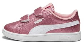 PUMA Smash 3.0 Glitz Glam V PS, Scarpe da Ginnastica, Peach Smoothie White, 34 EU