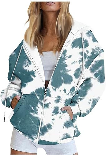 Kapuzenpullover Für Damen Fleecejacke Damen Warm Trachtenjacke Damen, Damen Pullover Lang Zip Hoodie Damen Pullover Damen Lang Sportjacken Für Damen Sweatjacke Damen Ohne Kapuze(1-White,S