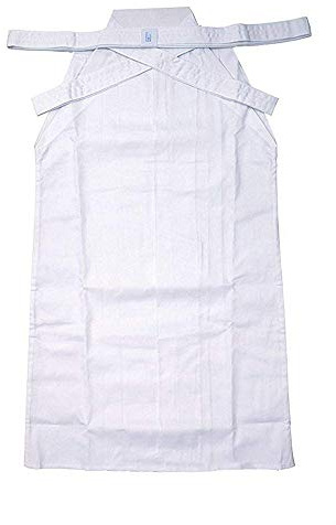 Rubruan Kampfsport Kendo Kenjutsu Uniform - Traditionelle Japanische Schwertkampfkunst Kostüm Karate Ninja Aikido Training Kleidung Hakama Hose für Männer Frauen (L, Weiß)