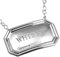 Cators Sterling Silver Whisky Decanter Label - Fully Hallmarked .925 Silver Decanter Labels for Whisky Bottle, 5cm (W) x 3cm (H) Label with 17cm Long Chain