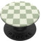 Classic Checkered Checker Checkerboard Light Sage Green PopSockets Adhesive PopGrip