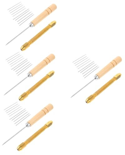 Operitacx 4sätze Puppenhaar-rerooting-werkzeugen Teiliges Mit Holzgriff Nadeln Für Puppenperücken Und Haar-restaurierung Leicht Und Langlebig