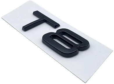 NIBOTT ABS Buchstaben Zahlen Emblem T0 T3 T4 T5 T6 T8 V8 AWD Kofferraumdeckel Abzeichen Aufkleber Autoaufkleber Passend for Volvo Glänzend Schwarz Matt Schwarz Chrom (Color : Glossy Black T8)