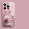 MVVKKY Coque Rigide en Verre trempé avec Peinture métallique pour iPhone 15 14 13 11 12 Mini Pro X XR XS Max, Couvercle en Verre pour Appareil Photo, Rose, pour iPhone 13