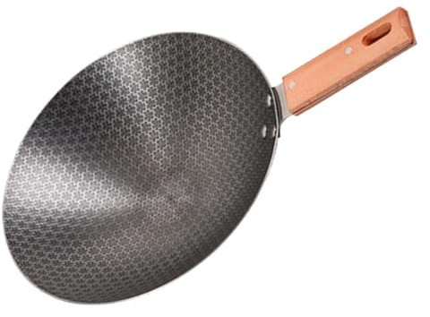 CAXUSD Wok Fer Ronde Pour Cuisine Extérieure Poêle à Frire Japonaise Antiadhésive Ustensile De Cuisine Pratique Pour Bbq Viande Et Légumes