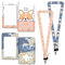 2 PCS Porte Badge avec Cordon, Anime Lanyard Shiba Inu Porte Badge d'identification avec Cordon Tour de Cou, Pour Clés, Carte d'étudiants, Carte Bus
