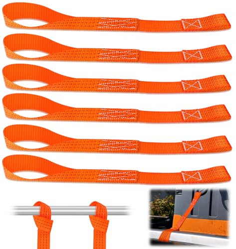 Sangles d'Arrimage Sangle d'Arrimage 1000 Kg Sangle Arrimage 43 x 3,8 cm Sangle Moto Sangle Arrimage Moto Boucles Souples pour Porte-vélo, Remorque, Quad, ATV