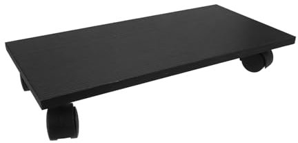 SHINEOFI Computer-Tower Desktop-ATX-Gehäuse CPU-Stahl-Rollständer Verstellbarer Mobiler Wagenhalter Mit Lenkrollen (Schwarz)