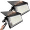 CREATESTAR Lampe Solaire Exterieur 50W Lot de 2, LED Projecteurs Solaires IP65 Étanche avec Télécommande Dimmable, Lampe de Sécurité Solaire pour Porche, Patio, Cour, Garage
