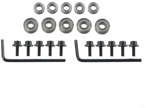 ComfyHarbor 10-teiliges Fräser-Bit-Lager-Set für Oberfräsen-Bit, Holzbearbeitung, Fräser, Reparaturzubehör, oben montiertes Kugellager-Ersatz-Set mit Schraube