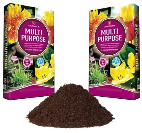 (60L X 1) Multi Purpose Organic Compost for Outdoor Plants, Nutrient Rich Soil for Indoor Plant and Garden Pots Ideal Pre Seed Lawn Fertiliser for Plants