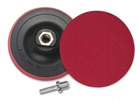 Schleifteller mit Klett 125 mm mit M14 x 2 Gewinde für Schleifmaschinen inkl. Spanndorn