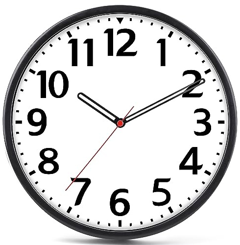 Wall Clock 8.5 Inch，Small Wall Clock for Livingroom, Battery Operated Silent Non-ticking Clock Modern Quartz Design Decorative Indoor Kitchen Office