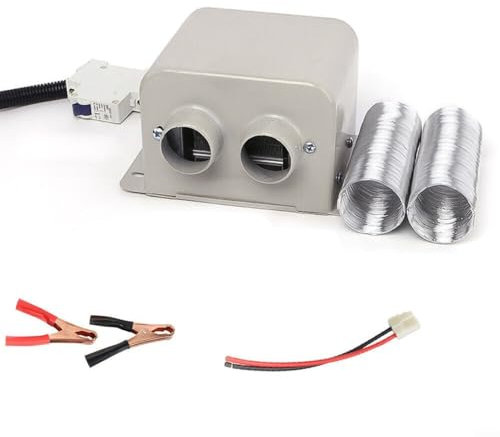 URPIZY Radiateur soufflant de voiture 12 V 400 W - Dégivreur - Chauffe-vitre - Désembueur - Avec double ouverture - Chauffage rapide - Boîtier en métal (24 V 800 W)