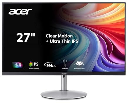 acer SH273 P1si 27 IPS Full HD (1920 x 1080) Zero-Frame Gaming Office Monitor | AMD FreeSync Technology | Up to 144Hz Refresh | 1ms (VRB) | Tilt, Height Adjustment & Swivel | HDMI & VGA Ports