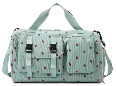 Fzyoux Sporttasche Kinder Mädchen Reisetasche Jungen Damen mit Schuhfach Reisetaschen Weekender Travel Bag Gym Duffle Outdoor für Sport, Fitness, Reisen - Trainingstasche, Gym Bag Grün