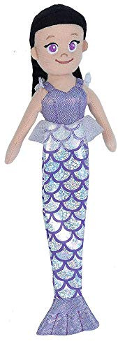 Wild Republic Huggers Schnapparmband Kuscheltier, Plüschtier, Meerjungfrau, lila, 20 cm